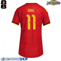 Maglie da calcio Belgio Jeremy Doku #11 Prima Maglia Femminile Mondiali 2026  Manica Corta
